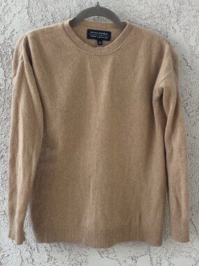 Banana Republic Todd & Duncan Scottish Cashmere Sweater Womens XS Beige Crewneck